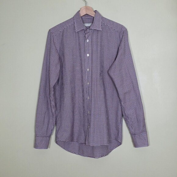 Etro Shirt Men 38 Multicolor Slim Fit LS Collar Cotton Italy Preppy Office Party - Picture 15 of 16